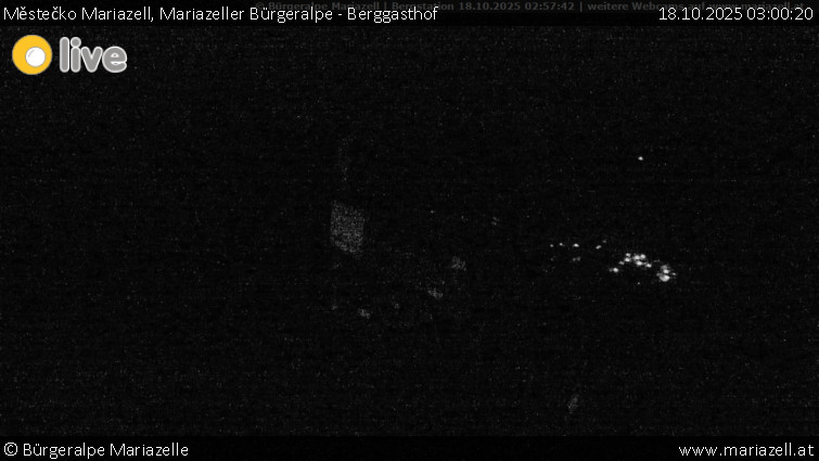 Městečko Mariazell - Mariazeller Bürgeralpe - Berggasthof - 18.10.2025 v 03:00 Městečko Mariazell - Mariazeller Bürgeralpe - Berggasthof - 18.10.2025 v 03:00