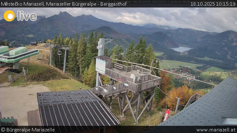 Městečko Mariazell - Mariazeller Bürgeralpe - Berggasthof - 18.10.2025 v 10:15 Městečko Mariazell - Mariazeller Bürgeralpe - Berggasthof - 18.10.2025 v 10:15
