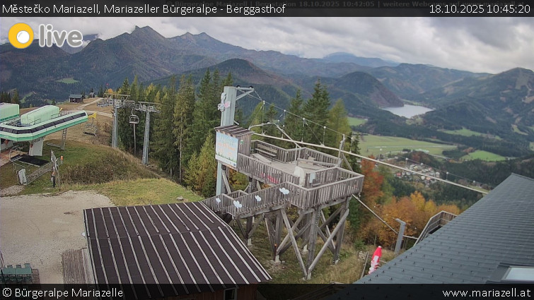 Městečko Mariazell - Mariazeller Bürgeralpe - Berggasthof - 18.10.2025 v 10:45 Městečko Mariazell - Mariazeller Bürgeralpe - Berggasthof - 18.10.2025 v 10:45