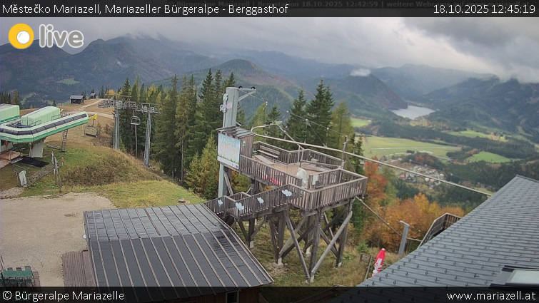 Městečko Mariazell - Mariazeller Bürgeralpe - Berggasthof - 18.10.2025 v 12:45 Městečko Mariazell - Mariazeller Bürgeralpe - Berggasthof - 18.10.2025 v 12:45