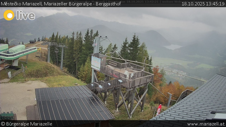 Městečko Mariazell - Mariazeller Bürgeralpe - Berggasthof - 18.10.2025 v 13:45 Městečko Mariazell - Mariazeller Bürgeralpe - Berggasthof - 18.10.2025 v 13:45