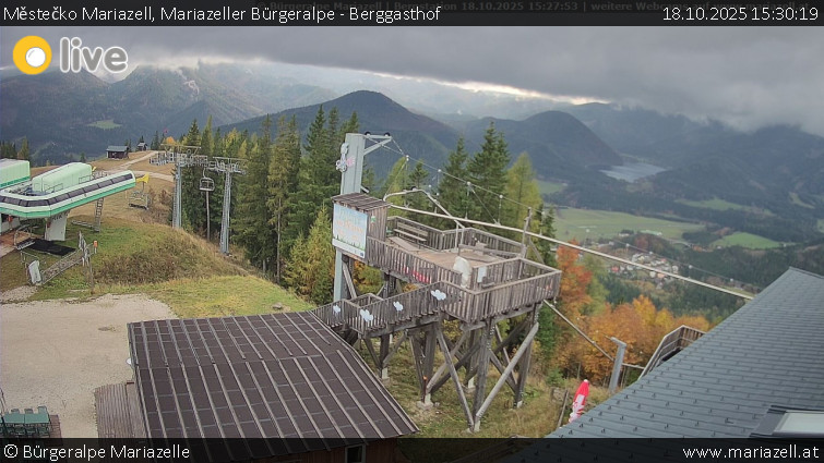 Městečko Mariazell - Mariazeller Bürgeralpe - Berggasthof - 18.10.2025 v 15:30 Městečko Mariazell - Mariazeller Bürgeralpe - Berggasthof - 18.10.2025 v 15:30
