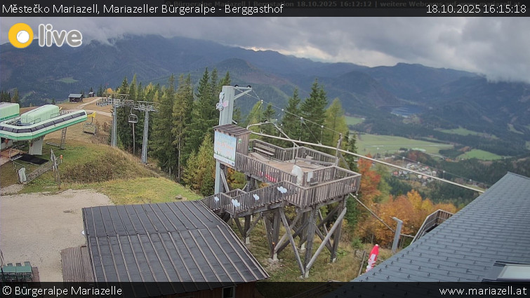 Městečko Mariazell - Mariazeller Bürgeralpe - Berggasthof - 18.10.2025 v 16:15 Městečko Mariazell - Mariazeller Bürgeralpe - Berggasthof - 18.10.2025 v 16:15