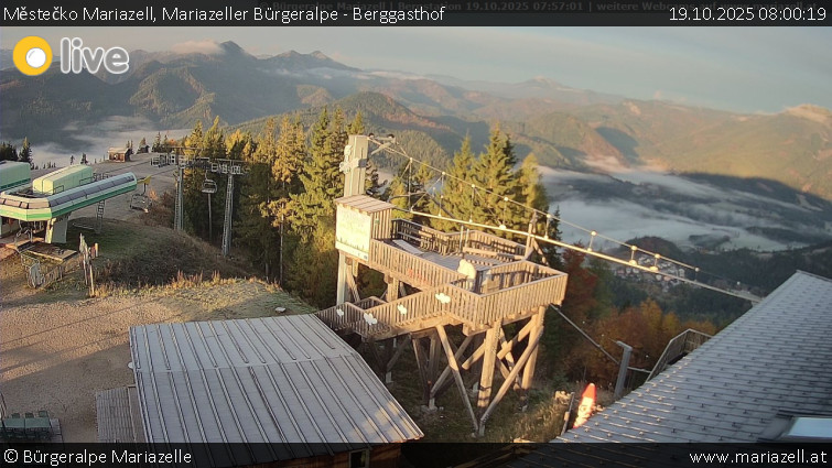 Městečko Mariazell - Mariazeller Bürgeralpe - Berggasthof - 19.10.2025 v 08:00 Městečko Mariazell - Mariazeller Bürgeralpe - Berggasthof - 19.10.2025 v 08:00