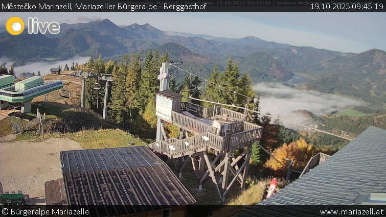 Městečko Mariazell - Mariazeller Bürgeralpe - Berggasthof - 19.10.2025 v 09:45 Městečko Mariazell - Mariazeller Bürgeralpe - Berggasthof - 19.10.2025 v 09:45