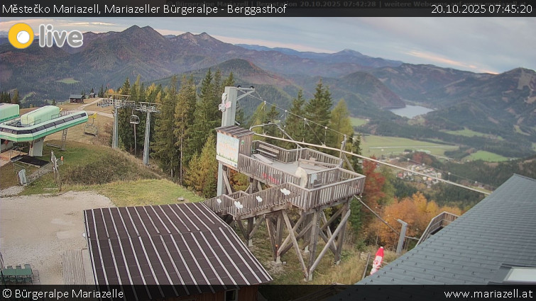 Městečko Mariazell - Mariazeller Bürgeralpe - Berggasthof - 20.10.2025 v 07:45 Městečko Mariazell - Mariazeller Bürgeralpe - Berggasthof - 20.10.2025 v 07:45