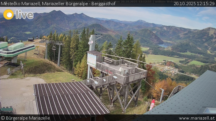 Městečko Mariazell - Mariazeller Bürgeralpe - Berggasthof - 20.10.2025 v 12:15 Městečko Mariazell - Mariazeller Bürgeralpe - Berggasthof - 20.10.2025 v 12:15