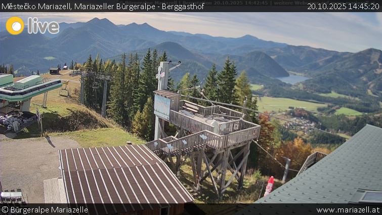 Městečko Mariazell - Mariazeller Bürgeralpe - Berggasthof - 20.10.2025 v 14:45 Městečko Mariazell - Mariazeller Bürgeralpe - Berggasthof - 20.10.2025 v 14:45