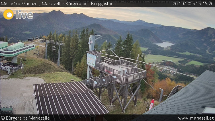 Městečko Mariazell - Mariazeller Bürgeralpe - Berggasthof - 20.10.2025 v 15:45 Městečko Mariazell - Mariazeller Bürgeralpe - Berggasthof - 20.10.2025 v 15:45
