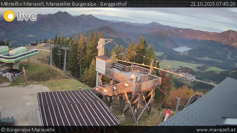 Městečko Mariazell - Mariazeller Bürgeralpe - Berggasthof - 21.10.2025 v 07:45 Městečko Mariazell - Mariazeller Bürgeralpe - Berggasthof - 21.10.2025 v 07:45