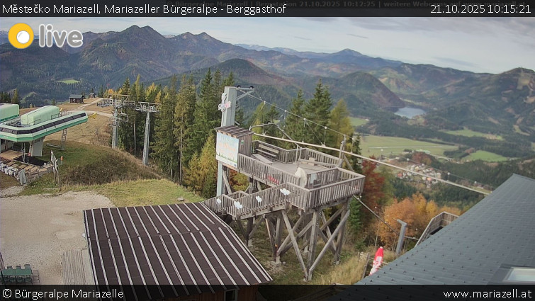 Městečko Mariazell - Mariazeller Bürgeralpe - Berggasthof - 21.10.2025 v 10:15 Městečko Mariazell - Mariazeller Bürgeralpe - Berggasthof - 21.10.2025 v 10:15