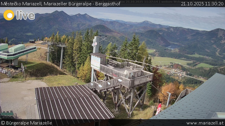 Městečko Mariazell - Mariazeller Bürgeralpe - Berggasthof - 21.10.2025 v 11:30 Městečko Mariazell - Mariazeller Bürgeralpe - Berggasthof - 21.10.2025 v 11:30