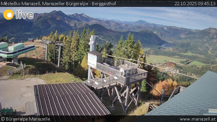 Městečko Mariazell - Mariazeller Bürgeralpe - Berggasthof - 22.10.2025 v 09:45 Městečko Mariazell - Mariazeller Bürgeralpe - Berggasthof - 22.10.2025 v 09:45