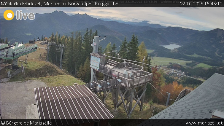 Městečko Mariazell - Mariazeller Bürgeralpe - Berggasthof - 22.10.2025 v 15:45 Městečko Mariazell - Mariazeller Bürgeralpe - Berggasthof - 22.10.2025 v 15:45