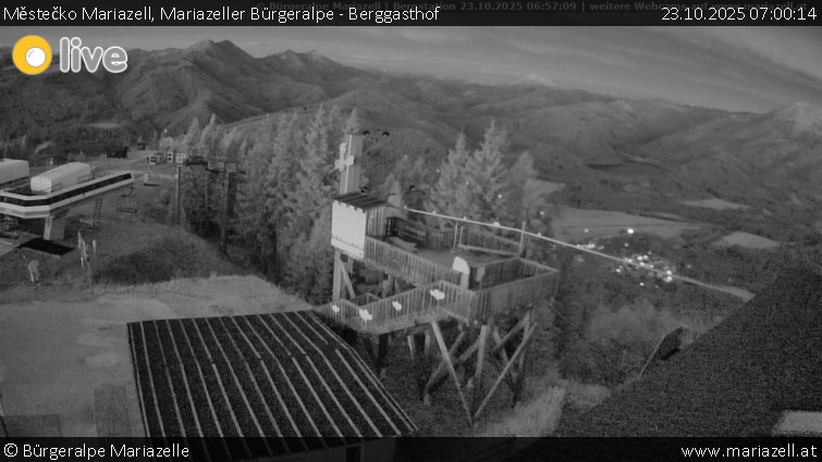 Městečko Mariazell - Mariazeller Bürgeralpe - Berggasthof - 23.10.2025 v 07:00 Městečko Mariazell - Mariazeller Bürgeralpe - Berggasthof - 23.10.2025 v 07:00