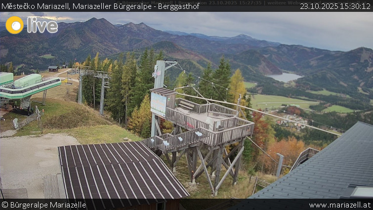 Městečko Mariazell - Mariazeller Bürgeralpe - Berggasthof - 23.10.2025 v 15:30 Městečko Mariazell - Mariazeller Bürgeralpe - Berggasthof - 23.10.2025 v 15:30