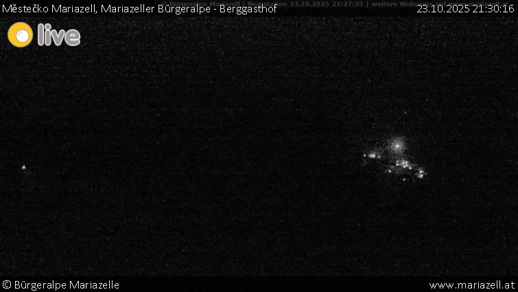 Městečko Mariazell - Mariazeller Bürgeralpe - Berggasthof - 23.10.2025 v 21:30 Městečko Mariazell - Mariazeller Bürgeralpe - Berggasthof - 23.10.2025 v 21:30