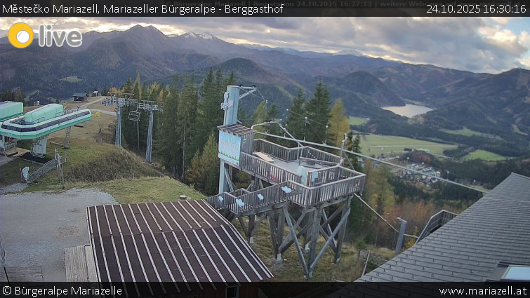 Městečko Mariazell - Mariazeller Bürgeralpe - Berggasthof - 24.10.2025 v 16:30 Městečko Mariazell - Mariazeller Bürgeralpe - Berggasthof - 24.10.2025 v 16:30