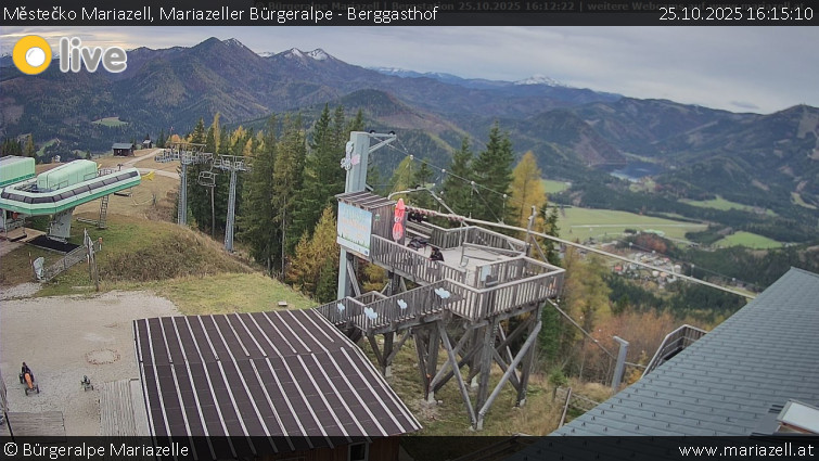 Městečko Mariazell - Mariazeller Bürgeralpe - Berggasthof - 25.10.2025 v 16:15 Městečko Mariazell - Mariazeller Bürgeralpe - Berggasthof - 25.10.2025 v 16:15