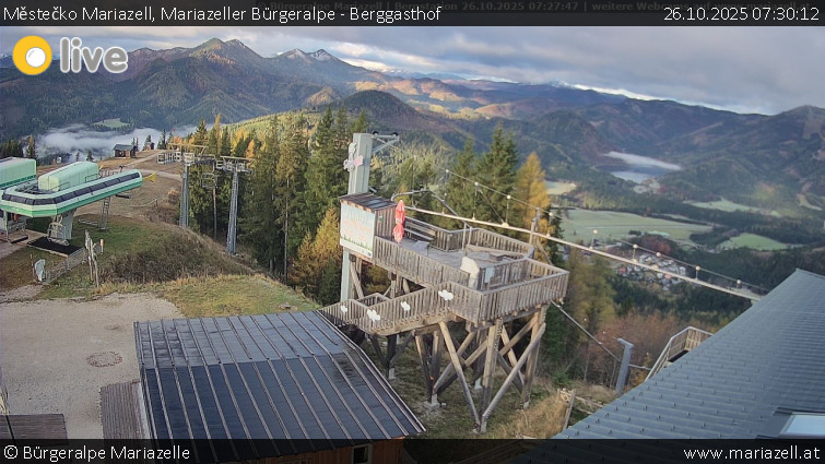 Městečko Mariazell - Mariazeller Bürgeralpe - Berggasthof - 26.10.2025 v 07:30 Městečko Mariazell - Mariazeller Bürgeralpe - Berggasthof - 26.10.2025 v 07:30