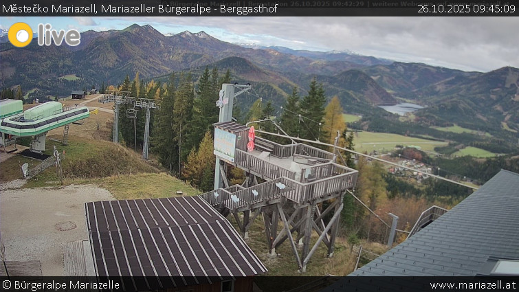 Městečko Mariazell - Mariazeller Bürgeralpe - Berggasthof - 26.10.2025 v 09:45 Městečko Mariazell - Mariazeller Bürgeralpe - Berggasthof - 26.10.2025 v 09:45