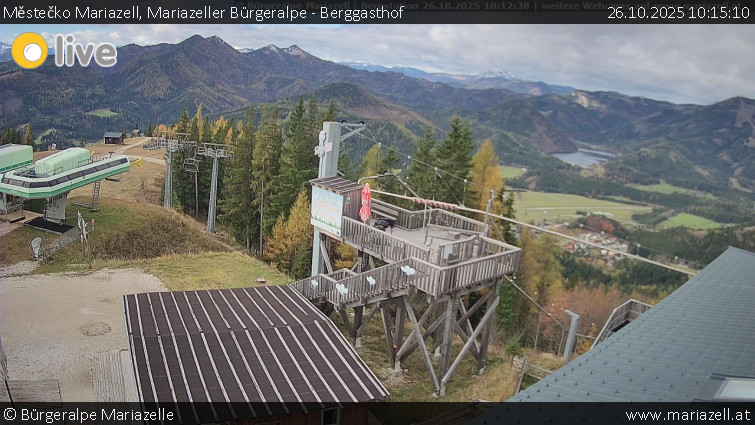 Městečko Mariazell - Mariazeller Bürgeralpe - Berggasthof - 26.10.2025 v 10:15 Městečko Mariazell - Mariazeller Bürgeralpe - Berggasthof - 26.10.2025 v 10:15