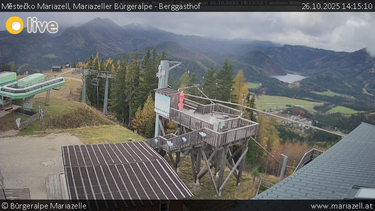 Městečko Mariazell - Mariazeller Bürgeralpe - Berggasthof - 26.10.2025 v 14:15 Městečko Mariazell - Mariazeller Bürgeralpe - Berggasthof - 26.10.2025 v 14:15