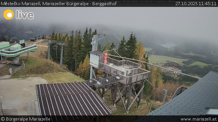 Městečko Mariazell - Mariazeller Bürgeralpe - Berggasthof - 27.10.2025 v 11:45 Městečko Mariazell - Mariazeller Bürgeralpe - Berggasthof - 27.10.2025 v 11:45