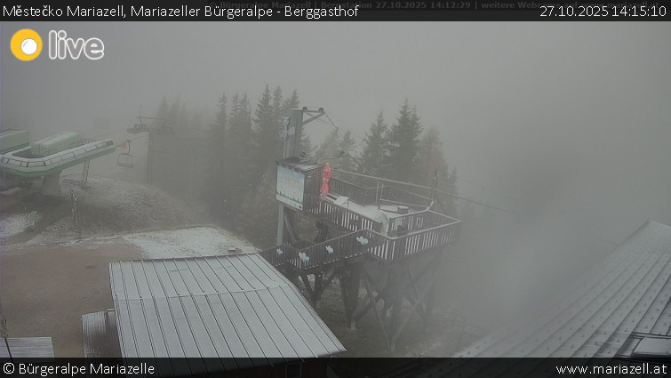 Městečko Mariazell - Mariazeller Bürgeralpe - Berggasthof - 27.10.2025 v 14:15 Městečko Mariazell - Mariazeller Bürgeralpe - Berggasthof - 27.10.2025 v 14:15