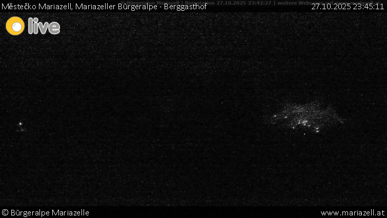 Městečko Mariazell - Mariazeller Bürgeralpe - Berggasthof - 27.10.2025 v 23:45 Městečko Mariazell - Mariazeller Bürgeralpe - Berggasthof - 27.10.2025 v 23:45