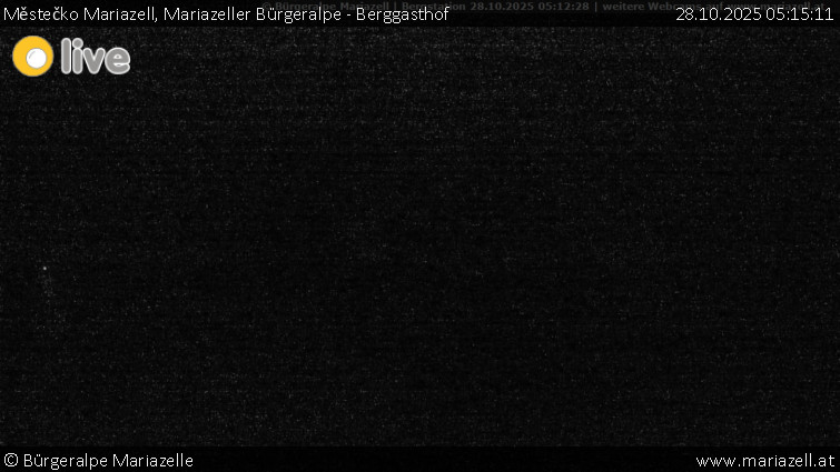 Městečko Mariazell - Mariazeller Bürgeralpe - Berggasthof - 28.10.2025 v 05:15 Městečko Mariazell - Mariazeller Bürgeralpe - Berggasthof - 28.10.2025 v 05:15