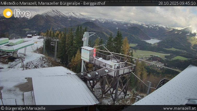 Městečko Mariazell - Mariazeller Bürgeralpe - Berggasthof - 28.10.2025 v 09:45 Městečko Mariazell - Mariazeller Bürgeralpe - Berggasthof - 28.10.2025 v 09:45