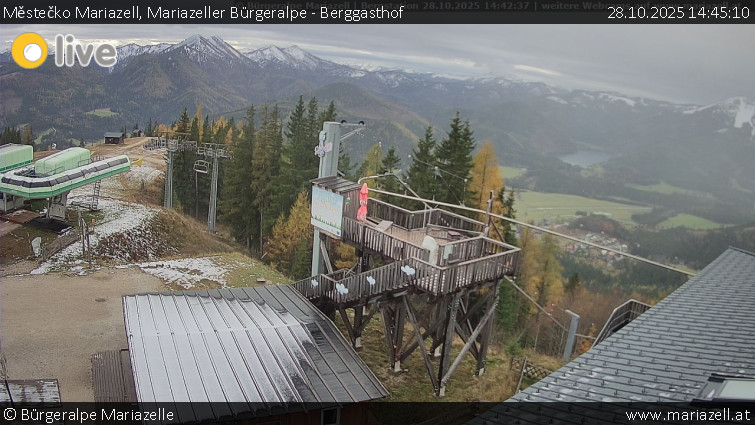 Městečko Mariazell - Mariazeller Bürgeralpe - Berggasthof - 28.10.2025 v 14:45 Městečko Mariazell - Mariazeller Bürgeralpe - Berggasthof - 28.10.2025 v 14:45