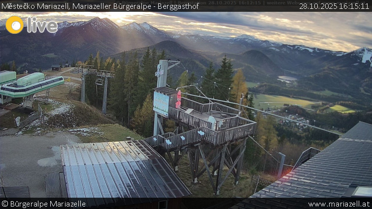 Městečko Mariazell - Mariazeller Bürgeralpe - Berggasthof - 28.10.2025 v 16:15 Městečko Mariazell - Mariazeller Bürgeralpe - Berggasthof - 28.10.2025 v 16:15