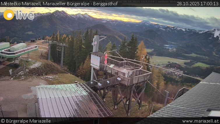 Městečko Mariazell - Mariazeller Bürgeralpe - Berggasthof - 28.10.2025 v 17:00 Městečko Mariazell - Mariazeller Bürgeralpe - Berggasthof - 28.10.2025 v 17:00