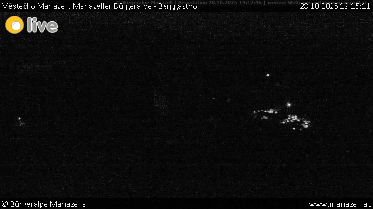 Městečko Mariazell - Mariazeller Bürgeralpe - Berggasthof - 28.10.2025 v 19:15 Městečko Mariazell - Mariazeller Bürgeralpe - Berggasthof - 28.10.2025 v 19:15