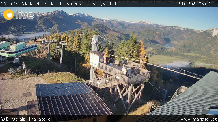 Městečko Mariazell - Mariazeller Bürgeralpe - Berggasthof - 29.10.2025 v 08:00 Městečko Mariazell - Mariazeller Bürgeralpe - Berggasthof - 29.10.2025 v 08:00