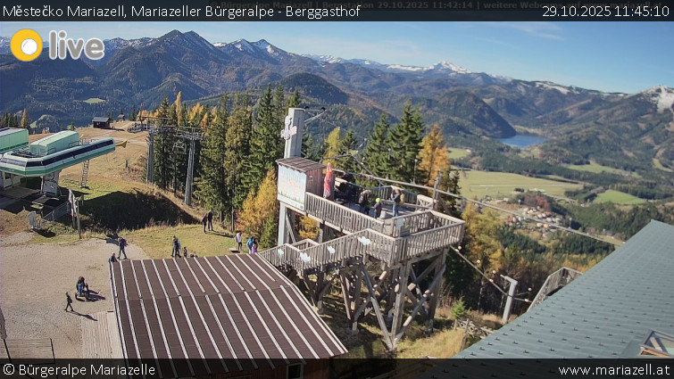 Městečko Mariazell - Mariazeller Bürgeralpe - Berggasthof - 29.10.2025 v 11:45 Městečko Mariazell - Mariazeller Bürgeralpe - Berggasthof - 29.10.2025 v 11:45