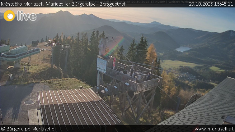 Městečko Mariazell - Mariazeller Bürgeralpe - Berggasthof - 29.10.2025 v 15:45 Městečko Mariazell - Mariazeller Bürgeralpe - Berggasthof - 29.10.2025 v 15:45