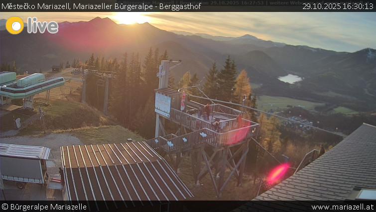 Městečko Mariazell - Mariazeller Bürgeralpe - Berggasthof - 29.10.2025 v 16:30 Městečko Mariazell - Mariazeller Bürgeralpe - Berggasthof - 29.10.2025 v 16:30