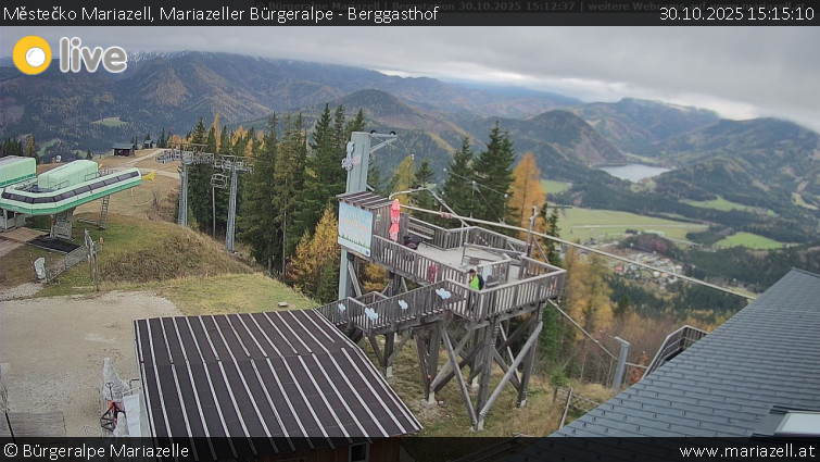 Městečko Mariazell - Mariazeller Bürgeralpe - Berggasthof - 30.10.2025 v 15:15 Městečko Mariazell - Mariazeller Bürgeralpe - Berggasthof - 30.10.2025 v 15:15