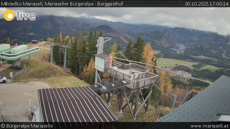 Městečko Mariazell - Mariazeller Bürgeralpe - Berggasthof - 30.10.2025 v 17:00 Městečko Mariazell - Mariazeller Bürgeralpe - Berggasthof - 30.10.2025 v 17:00