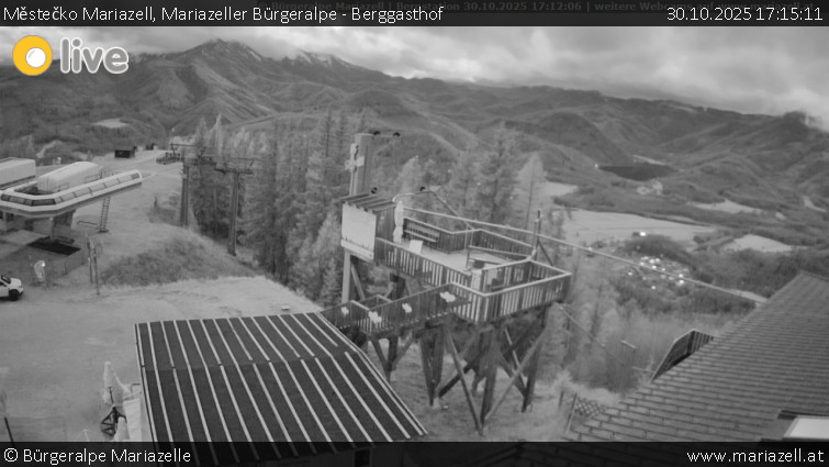 Městečko Mariazell - Mariazeller Bürgeralpe - Berggasthof - 30.10.2025 v 17:15 Městečko Mariazell - Mariazeller Bürgeralpe - Berggasthof - 30.10.2025 v 17:15