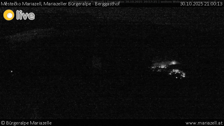 Městečko Mariazell - Mariazeller Bürgeralpe - Berggasthof - 30.10.2025 v 21:00 Městečko Mariazell - Mariazeller Bürgeralpe - Berggasthof - 30.10.2025 v 21:00