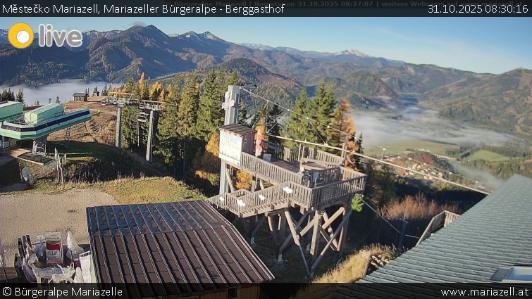 Městečko Mariazell - Mariazeller Bürgeralpe - Berggasthof - 31.10.2025 v 08:30 Městečko Mariazell - Mariazeller Bürgeralpe - Berggasthof - 31.10.2025 v 08:30