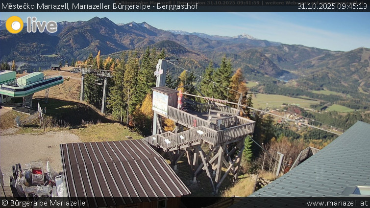 Městečko Mariazell - Mariazeller Bürgeralpe - Berggasthof - 31.10.2025 v 09:45 Městečko Mariazell - Mariazeller Bürgeralpe - Berggasthof - 31.10.2025 v 09:45