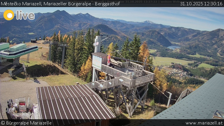 Městečko Mariazell - Mariazeller Bürgeralpe - Berggasthof - 31.10.2025 v 12:30 Městečko Mariazell - Mariazeller Bürgeralpe - Berggasthof - 31.10.2025 v 12:30