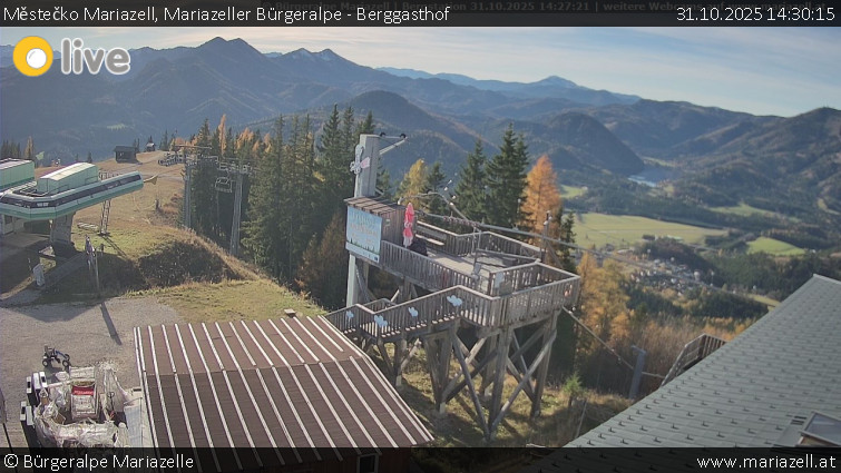 Městečko Mariazell - Mariazeller Bürgeralpe - Berggasthof - 31.10.2025 v 14:30 Městečko Mariazell - Mariazeller Bürgeralpe - Berggasthof - 31.10.2025 v 14:30
