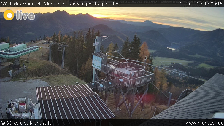 Městečko Mariazell - Mariazeller Bürgeralpe - Berggasthof - 31.10.2025 v 17:00 Městečko Mariazell - Mariazeller Bürgeralpe - Berggasthof - 31.10.2025 v 17:00