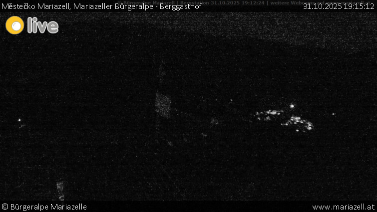 Městečko Mariazell - Mariazeller Bürgeralpe - Berggasthof - 31.10.2025 v 19:15 Městečko Mariazell - Mariazeller Bürgeralpe - Berggasthof - 31.10.2025 v 19:15